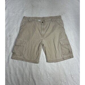 Carhartt Cargo Shorts Men's Size 40 B183 GKH Khaki Beige Canvas Cargo Shorts